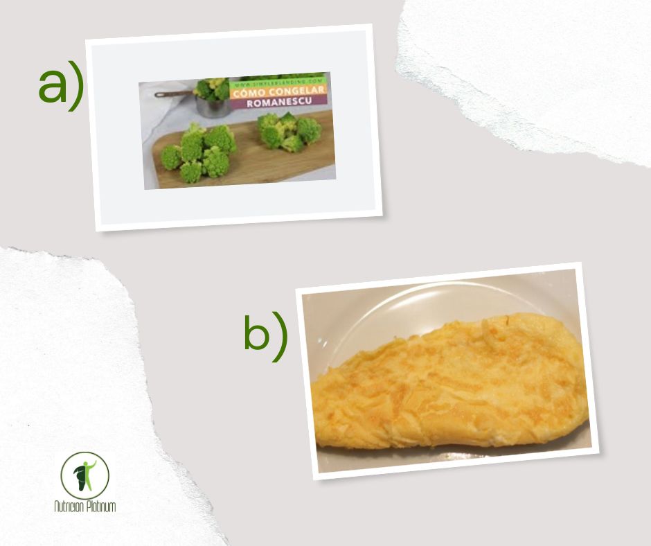 Brocoli con tortilla francesa.